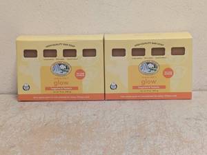 2 NEW OREGON SOAP COMPANY MAMA MIAS GLOW TANGERINE & TURMERIC 4PK BAR SOAP