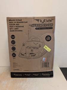 NEW FLYBAR 6V BUMPER CAR BATTERY POWERED RIDE ON RED