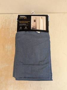 NEW TOWN & COUNTRY LUXE CURTAIN PANELS BLUE