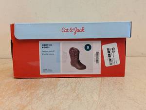 NEW CAT & JACK TODDLER GIRLS MEMPHIS BOOTS SIZE 9 COGNAC