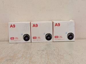 (3) NEW A9 HP BATTERY POWERED IP CAMERAS