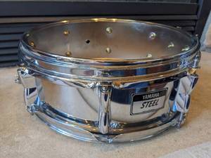 YAMAHA SD245 14X5.5 SNARE DRUM STEEL SHELL CHROME TRIPLE-FLANGE RIM