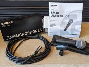 COMPLETE SHURE SM48 PROFESSIONAL MICROPHONE PACKAGE