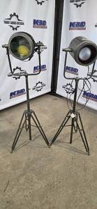 Industrial Stage Flood Lights on Tripod Stands (Lot of 2)