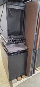 Pallet Lot of 2 Office desks, Filing cabinets and misc. desk tops
