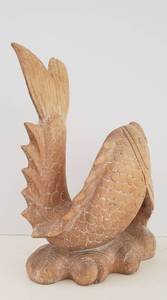 Large Vintage Koi Fish Carving