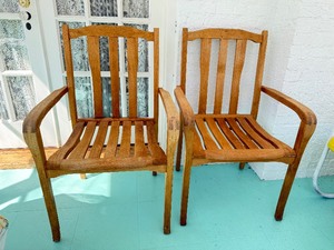 Pair of Quality WINDSOR DESIGNS Wooden Porch Chairs
