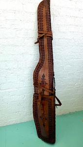 Great Looking Vintage Handmade Leather Rifle or Shotgun Case