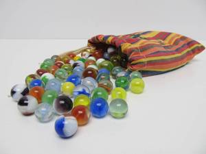 Bag Full of Old Vintage Marbles
