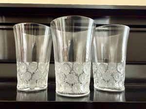 Set of 3 Signed LALIQUE Napsbury Glasses