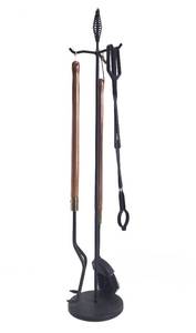 Excellent Quality LARGE Vintage Fireplace Tool Set