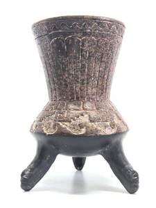 Mid Century Mexican Tri-Legged Pottery Vase