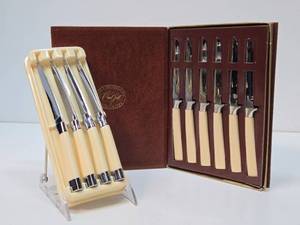 2 Unused Sets of Mid Century Bridell Steak Knives