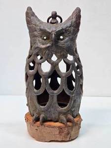 Cast Iron Hanging Owl Lantern