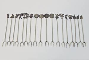 Old Vintage Sterling Silver Top Pickle or Hors Doeuvre Forks