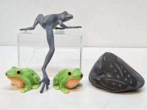 Group of Assorted Frog Decor
