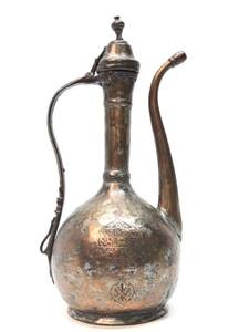 Antique Hammered Copper Middle Eastern Ewer - 15