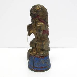 Original Antique Cast Iron Circus Lion Coin Bank