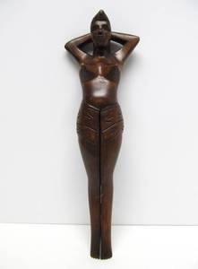 Vintage Figural Nude Wooden Nutcracker