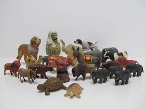Large Lot of Old Vintage Hard Plastic Animals