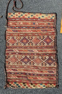 Excellent Vintage Handmade Wood Rug  Tapestry