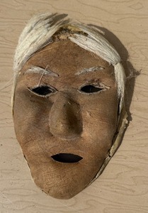 Old Vintage Genuine Unuit Alaskan Animal Hide Mask