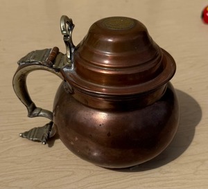 Early Antique 18th Century Copper Coin Pitcher