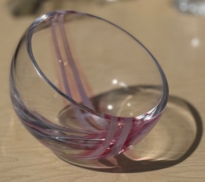 Vintage Caithness Half Moon Glass Bowl