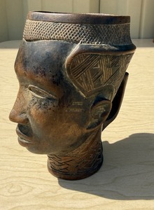 Excellent Antique African Carved Kuba Cup