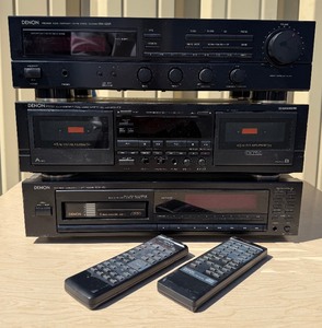 Nice Working DENON Stereo Receiver Cassette Deck &amp CD Player wRemotes