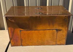 Large Antique Hinged Copper Box