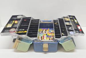 Nice Large Fishing Tackle Box wLures &amp Supplies