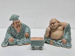 Vintage Porcelain Buddha &amp Old Wiseman Figurines&nbsp