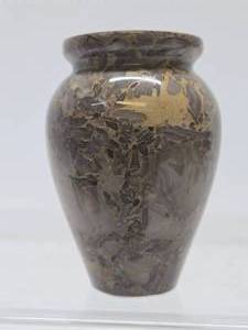 Small Genuine Picasso Jasper Stone Vase - 3.75