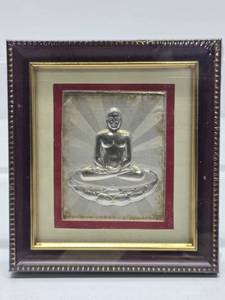 Framed .999 Silver Mahavir Swami Artwork