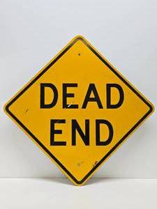 Large Metal DEAD END Street Sign