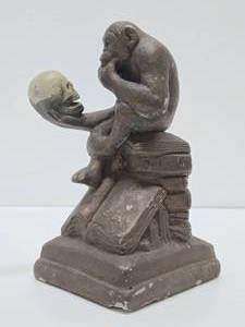 Vintage Darwin Monkey Thinker Statue