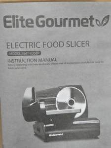 New in Box Elite Gourmet Electric Food Slicer