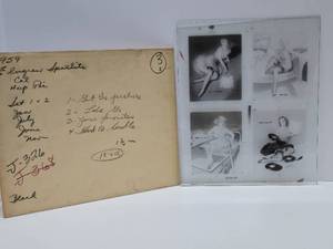 Original 1950s Gil Elvgren Pinup Girl Glass Transfer Plate Artwork wOriginal Envelope #3