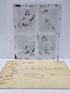 Original 1950s Gil Elvgren Pinup Girl Glass Transfer Plate Artwork wOriginal Envelope #4