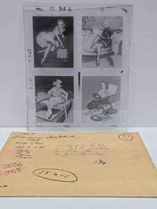 Original 1950s Gil Elvgren Pinup Girl Glass Transfer Plate Artwork wOriginal Envelope #5
