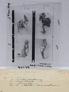 Original 1950s Gil Elvgren Pinup Girl Glass Transfer Plate Artwork wOriginal Envelope #19