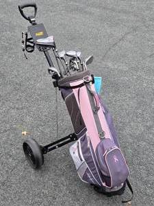 Set of Ladies Lady Hagen Golf Clubs wBag &amp Pull-Cart
