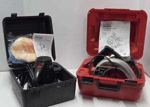 2 Working CRAFTSMAN Circular Saws wCases