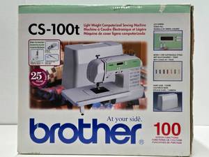 Working BROTHER Model CS-100T Sewing Machine wBox
