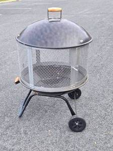 Like-New Outdoor Rolling Fire Pit