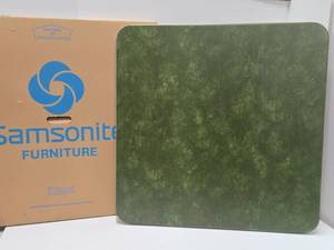 NOS Unused SAMSONITE Vintage Green Card Table wBox