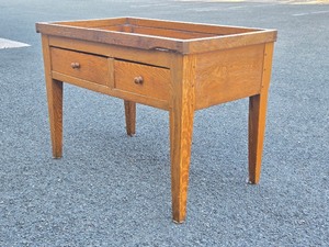 Antique Oak 2-Drawer Cabinet