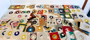 LARGE Lot of Vintage Vinyl 45 Records w Sleeves - Mixed Genre - Rock, Pop, Country, etc #8
