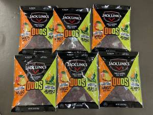 NE 2 - Jack Links Duos Mango & Jalapeo Beef Jerky 3.25 oz - 6-Pack